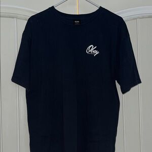 Obey Men's Navy Blue T-Shirt